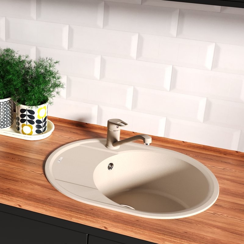 Комплект Мойка Lemark Lacha 620 9910054 шампань + Измельчитель KUCHENSTERN Muhle