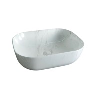 Накладная раковина GID Geometrico K397D9 50 под глянцевый камень, прямоугольная, фаянс