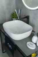 Накладная раковина GID Geometrico K397D9 50 под глянцевый камень, прямоугольная, фаянс