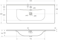 Мебельная раковина BelBagno BB-8099-120 глянцевая белая