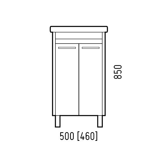 Тумба с раковиной Corozo Лорена 50 напольная, антик