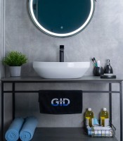 Накладная раковина GID Lago D1469 50 глянцевая белая, овальная, фаянс