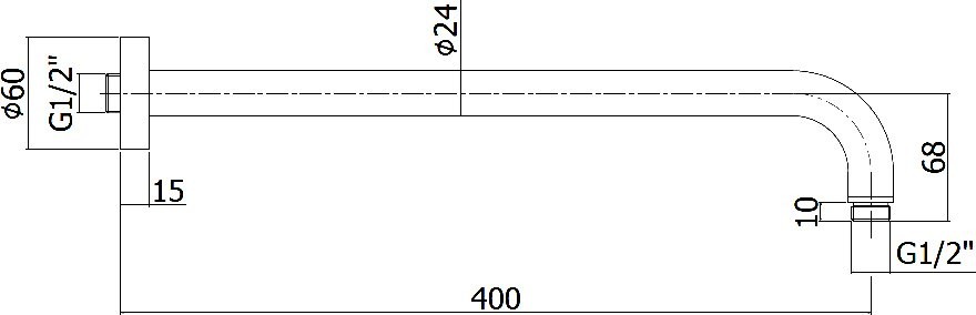 Кронштейн для верхнего душа Paffoni Lusso ZSOF034NO черный матовый