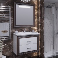 Мебель для ванной комнаты Opadiris Карат 80 серебро