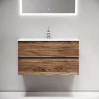 Тумба с раковиной Sancos Urban 90 дуб чарльстон, белая раковина CN7002