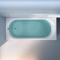 Акриловая ванна AM.PM X-Joy W94A 180x80 см, пристенная, белая, с каркасом