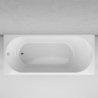 Акриловая ванна AM.PM X-Joy W94A 180x80 см, пристенная, белая, с каркасом