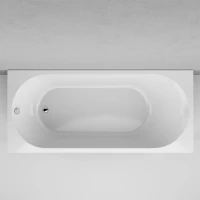 Акриловая ванна AM.PM X-Joy W94A 180x80 см, пристенная, белая, с каркасом