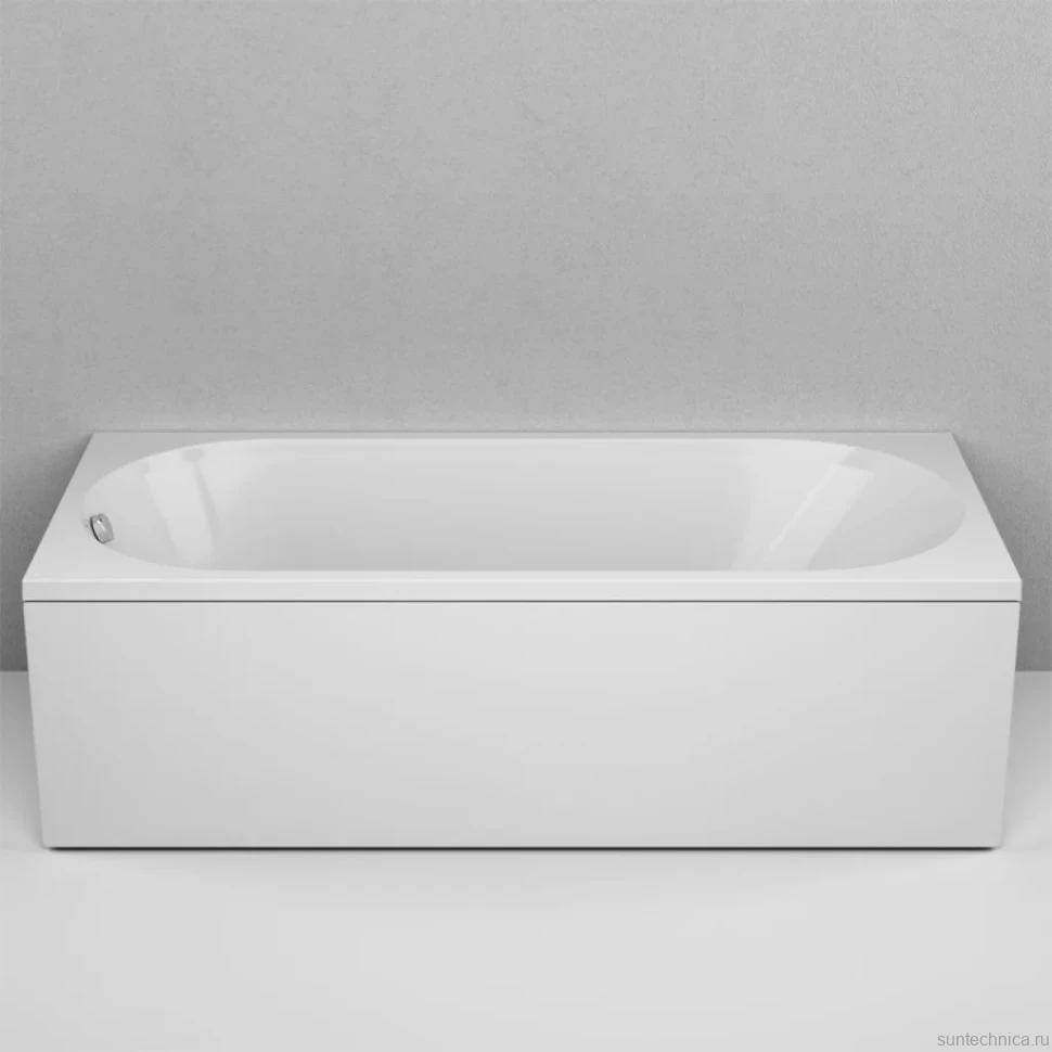 Акриловая ванна AM.PM X-Joy W94A 180x80 см, пристенная, белая, с каркасом