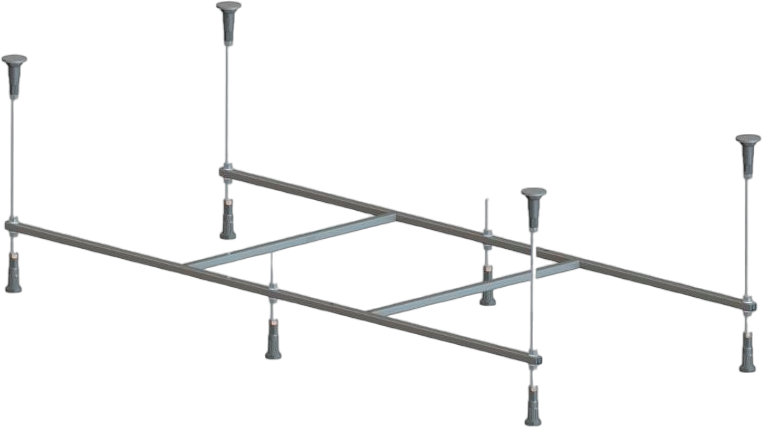 Акриловая ванна AM.PM X-Joy W94A 180x80 см, пристенная, белая, с каркасом