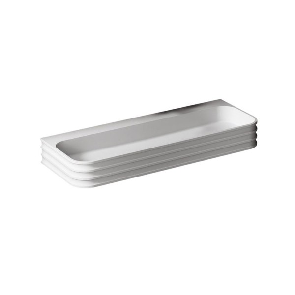 Раковина подвесная Abber Stein AS2651-1.0 100 матовая белая, прямоугольная, искусственный камень