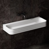 Раковина подвесная Abber Stein AS2651-1.0 100 матовая белая, прямоугольная, искусственный камень