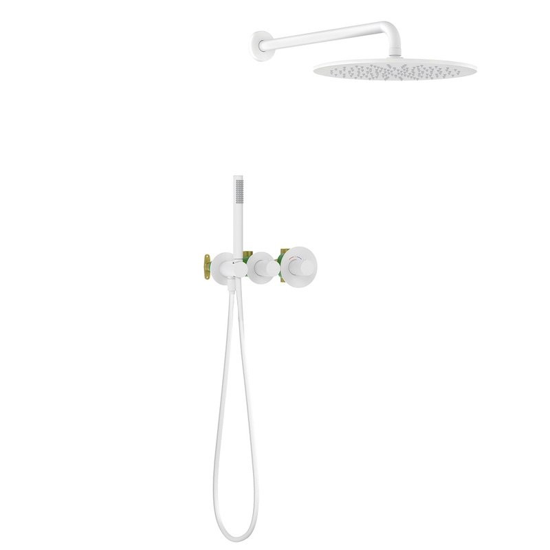 Душевой комплект Timo Saona SX-2359/16SM С ВНУТРЕННЕЙ ЧАСТЬЮ, с термостатом, белый матовый