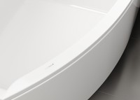 Акриловая ванна Vagnerplast Veronela R 160x105 см, угловая, правая, пристенная, ультрабелая, асимметричная, с каркасом