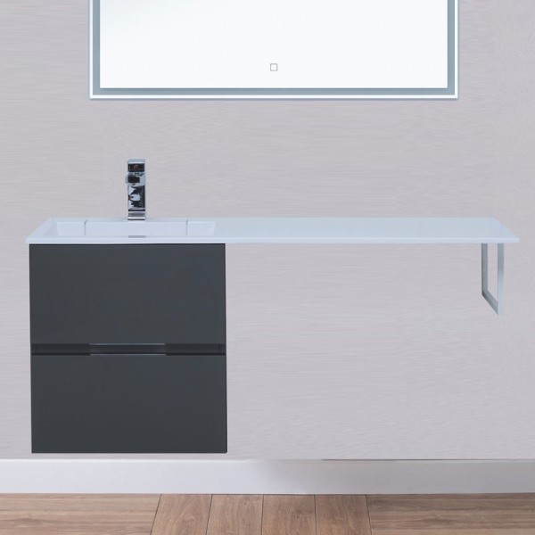 Тумба под раковину Aquanet Алвита 48 серый антрацит