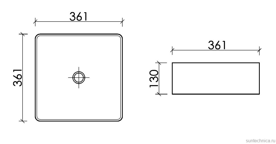 Накладная раковина Ceramicanova Element CN6068 белая глянцевая