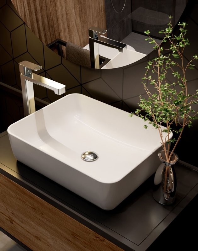 Смеситель для раковины высокий хром, AQUAme Parma AQM6614CR