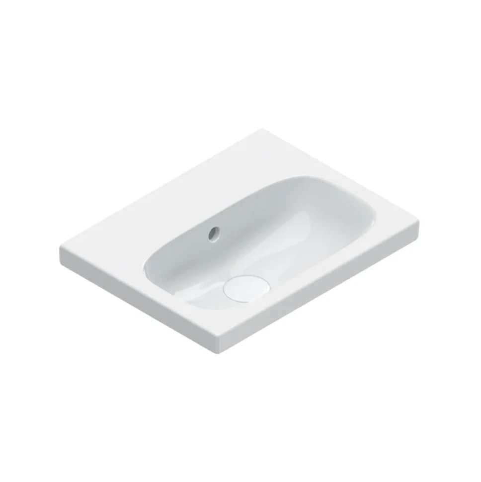 Раковина подвесная Catalano Alvea 0620500001 50 глянцевая белая, прямоугольная