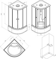 Душевая кабина AM.PM X-Joy Deep W94C-401A-090MT 90х90 см, высокий поддон, матовый хром