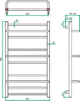Полотенцесушитель водяной Grota Vista 63x90