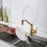 Смеситель для кухни Shevanik S343G-1 золотой сатин