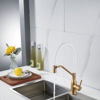 Смеситель для кухни Shevanik S343G-1 золотой сатин