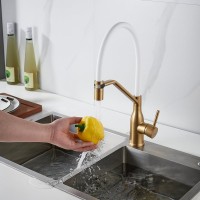 Смеситель для кухни Shevanik S343G-1 золотой сатин