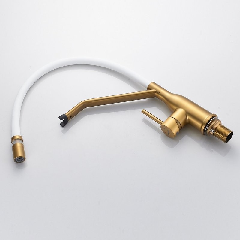 Смеситель для кухни Shevanik S343G-1 золотой сатин