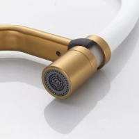 Смеситель для кухни Shevanik S343G-1 золотой сатин Смеситель для кухни Shevanik S343G-1 золотой сатин