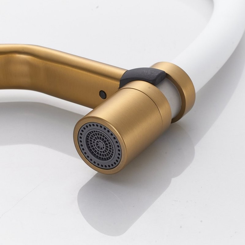 Смеситель для кухни Shevanik S343G-1 золотой сатин