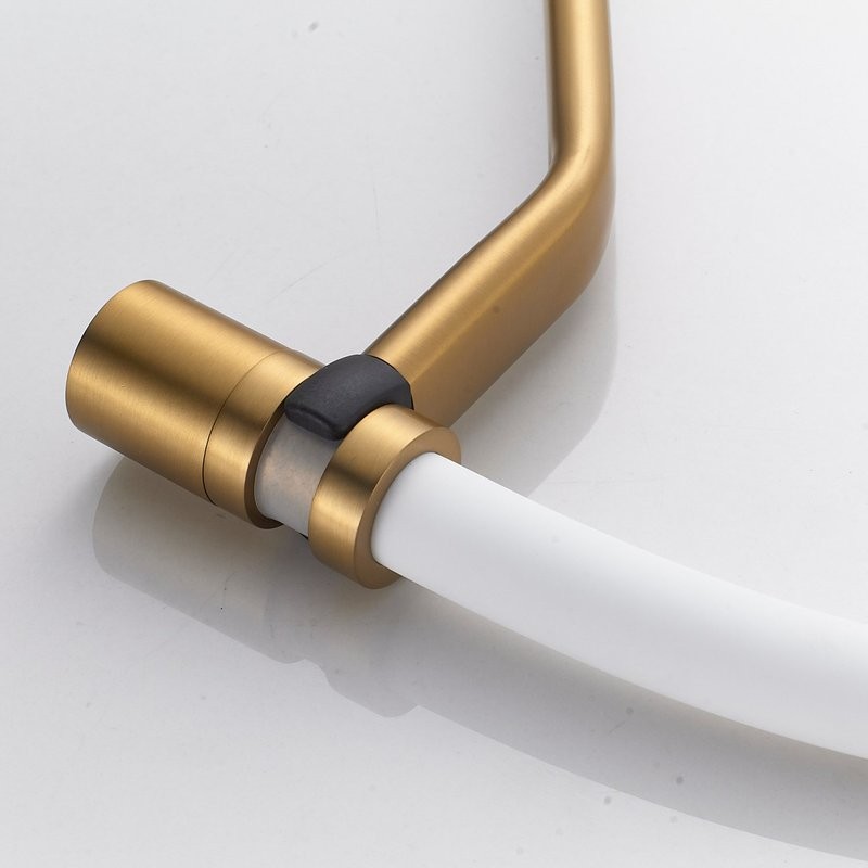 Смеситель для кухни Shevanik S343G-1 золотой сатин