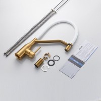 Смеситель для кухни Shevanik S343G-1 золотой сатин