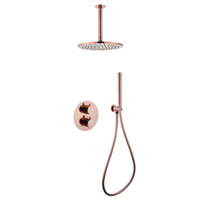 Душевой комплект Abber Wasser Kreis AF8121RG С ВНУТРЕННЕЙ ЧАСТЬЮ, розовое золото