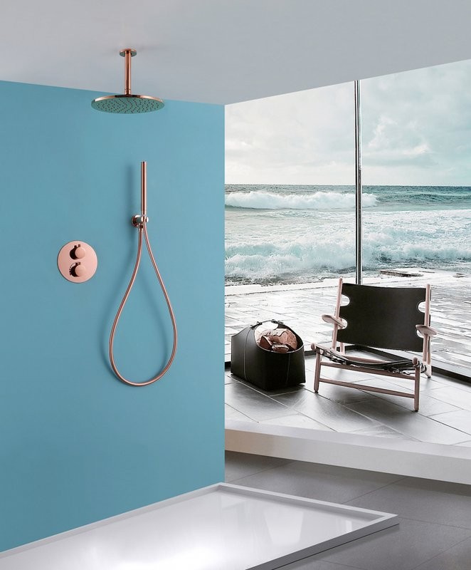 Душевой комплект Abber Wasser Kreis AF8121RG С ВНУТРЕННЕЙ ЧАСТЬЮ, розовое золото