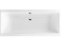 Акриловая ванна Excellent Pryzmat Slim 170x75 см, встраиваемая, белая, с каркасом