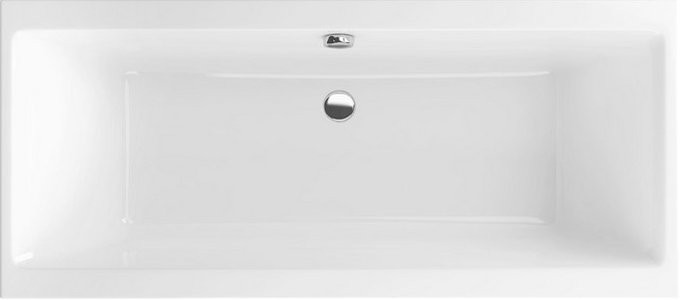 Акриловая ванна Excellent Pryzmat Slim 170x75 см, встраиваемая, белая, с каркасом