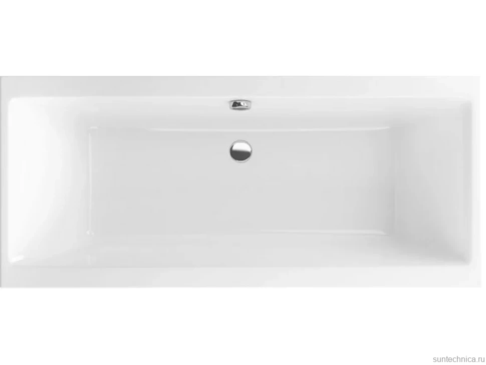 Акриловая ванна Excellent Pryzmat Slim 170x75 см, встраиваемая, белая, с каркасом