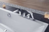 Акриловая ванна Excellent Pryzmat Slim 170x75 см, встраиваемая, белая, с каркасом
