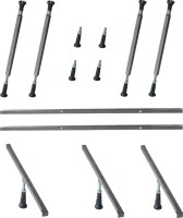 Акриловая ванна Excellent Pryzmat Slim 170x75 см, встраиваемая, белая, с каркасом