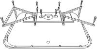Акриловая ванна Excellent Pryzmat Slim 170x75 см, встраиваемая, белая, с каркасом