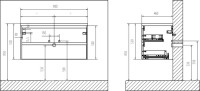 Мебель для ванной комнаты BelBagno Kraft 90 rovere tabacco
