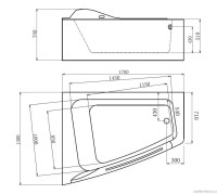 Акриловая ванна Gemy G9056 O L