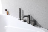 Смеситель на борт ванны Abber Daheim AF8213NG никель Смеситель на борт ванны Abber Daheim AF8213NG никель