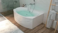 Акриловая ванна Marka One Sirakusa new 190x120 см, пристенная, белая, овальная, с каркасом