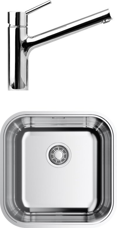 Комплект Мойка Omoikiri Omi 44-U/IF-IN Quadro нержавеющая сталь + Смеситель Hansgrohe Talis S