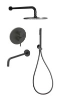 Душевой комплект Paffoni Light KITLIG019NO139 С ВНУТРЕННЕЙ ЧАСТЬЮ, черный матовый