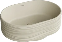 Накладная раковина KERAMA MARAZZI Sabbia 51 матовая песочная, овальная, фаянс