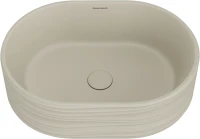 Накладная раковина KERAMA MARAZZI Sabbia 51 матовая песочная, овальная, фаянс