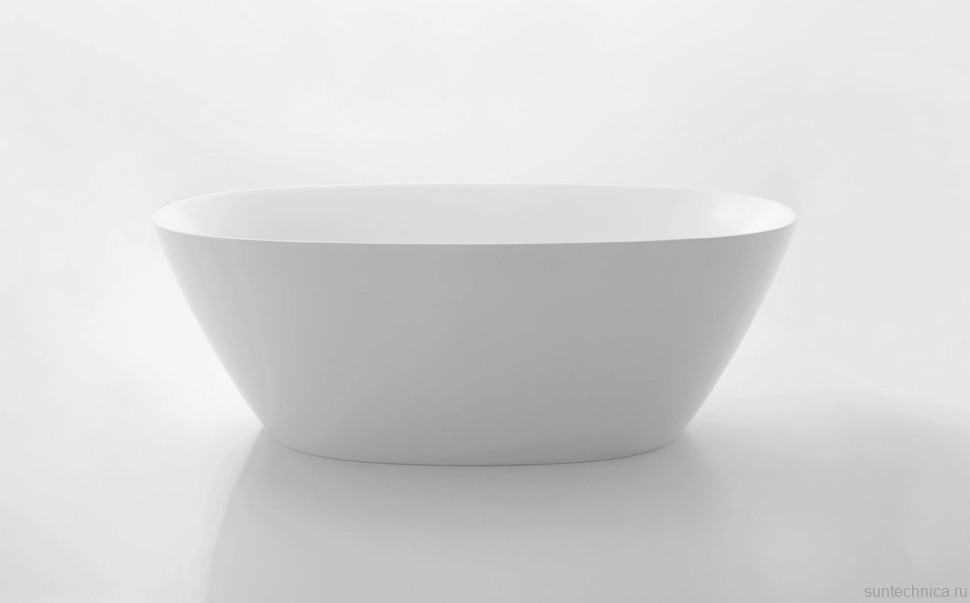 Акриловая ванна BelBagno BB77-1700-W0 170x80 см, отдельностоящая, белая, овальная, на ножках, с донным клапаном