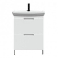 Тумба под раковину без столешницы Belux Н 55-02 белая глянцевая